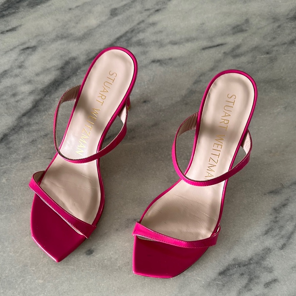 Stuart Weitzman Aleena 75 Patent Hot Pink Size 6 - Picture 6 of 16